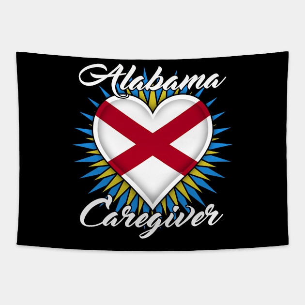 Alabama Caregiver (white font) Tapestry by WCN Store