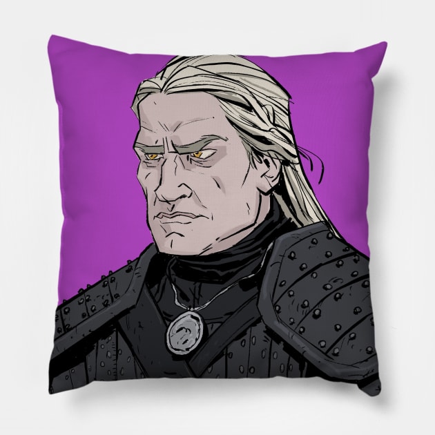 Geralt Of Rivia Pillow by markodjeska