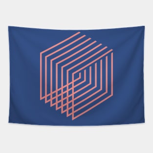 Orange squares Tapestry