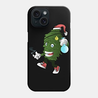 christmas tree walking smoke weed Phone Case