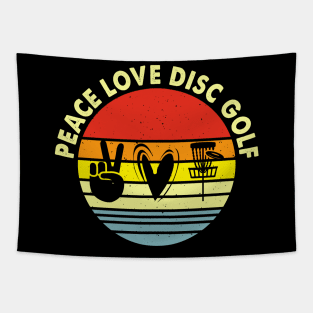 Disc Golf - Peace Love Disc Golf Tapestry