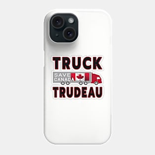 TRUCK TRUDEAU SAVE CANADA FREEDOM CONVOY OF TRUCKERS 2022 BLACK Phone Case