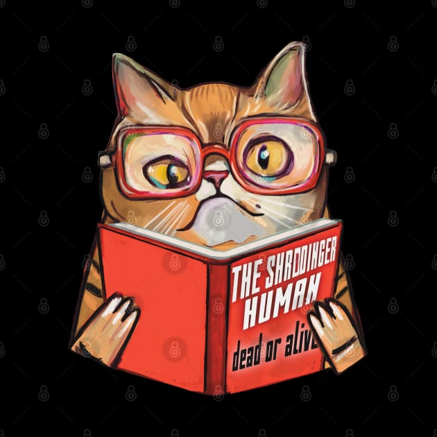 Geek cat with book by Meakm