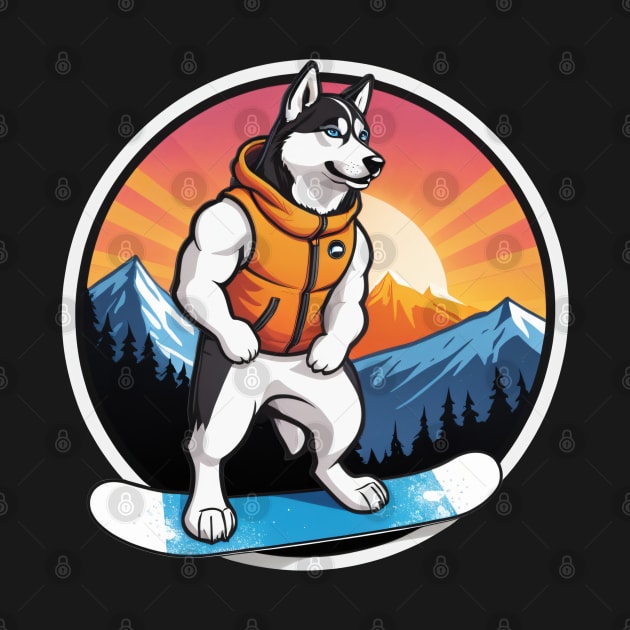 Hero Husky Snowboarder by nicecorgi