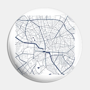 Kopie von Kopie von Kopie von Kopie von Lisbon map city map poster - modern gift with city map in dark blue Pin