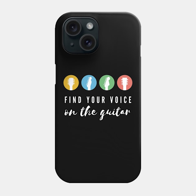 Find Your Voice on the Guitar Phone Case by nightsworthy