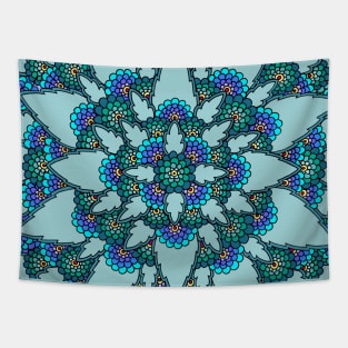 Blue Henna Bloom Tapestry