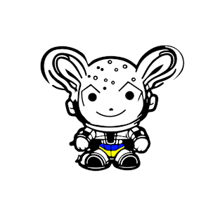 Bunny in UA colours as sticker T-Shirt