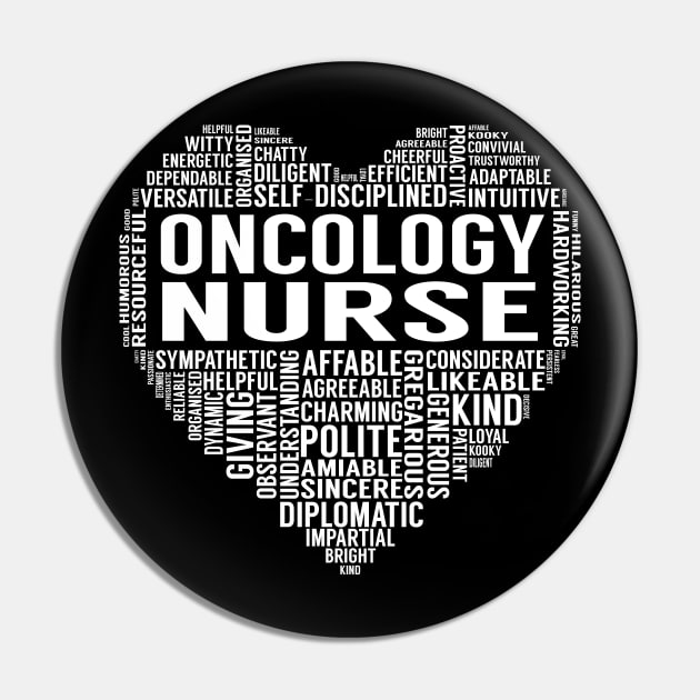 Oncology Nurse Heart Pin by LotusTee