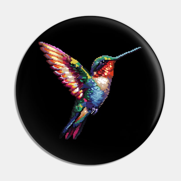 Pixel Hummingbird Pin by Animal Sphere