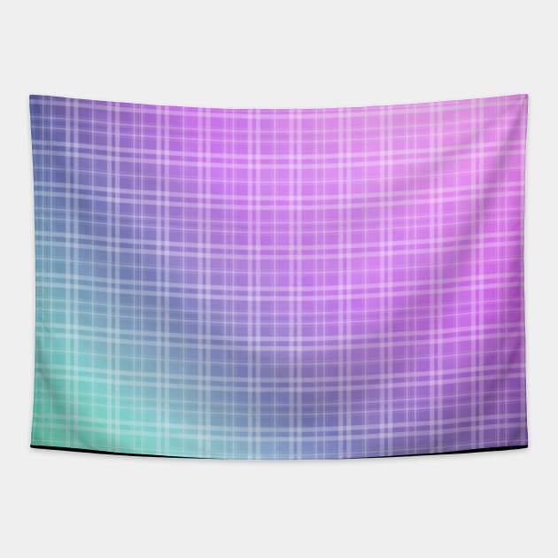 Soft cool colours plaid pattern Tapestry by Yarafantasyart