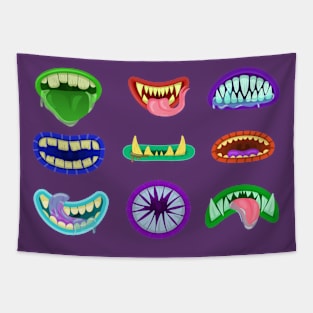 MOnsters Mouth Illustration Tapestry