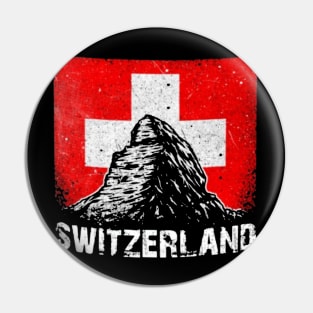 Switzerland Mountain flag Pin