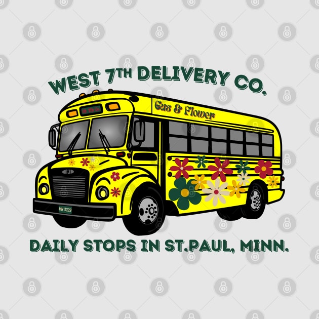 Minnesota Wild West 7th Delivery Co. Gus Bus. and Flower 1 by SiebergGiftsLLC