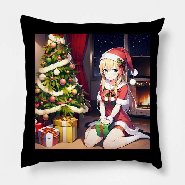 Christmas Anime Pillow by Oldetimemercan