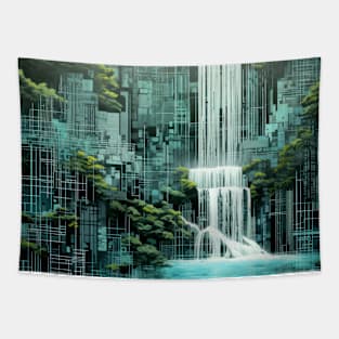 Waterfall Landscape Art Decor Paint Tapestry