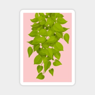 Modern House plant in pink 1, Abstract Plant Art Magnet