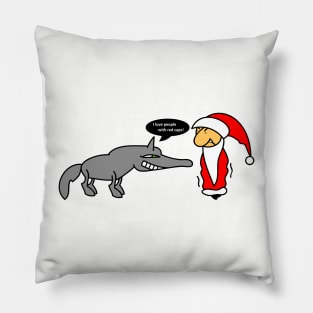 Santa Claus and Wolf Pillow