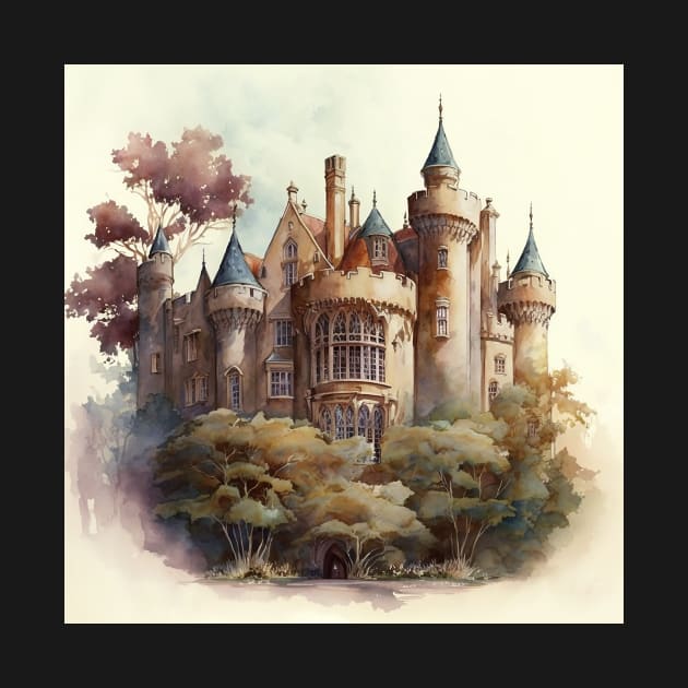 Watercolor Castle by Abili-Tees