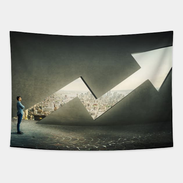 graph arrow Tapestry by 1STunningArt