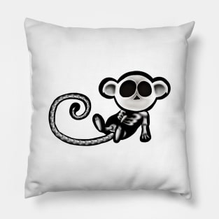 Skeleton monkey Pillow