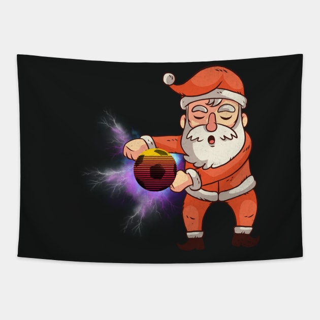 Santa Football Tapestry by Uniquewear