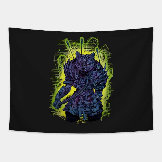 Zombie Warrior Tapestry by Cool-Ero