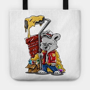 bear graffiti painting Tote