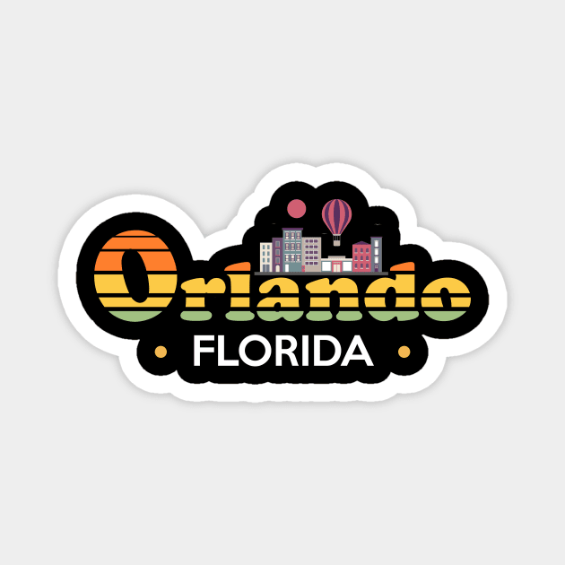 Orlando Florida Skyline Design Magnet by Brobocop