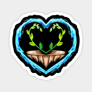 Grown Heart Of Plants Bordered By Water Heart For Earth Day Magnet