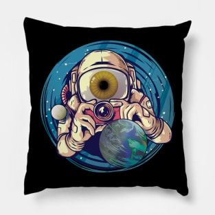 Astronaut Camera - Space Photography Pillow