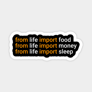 Food Money Sleep Magnet