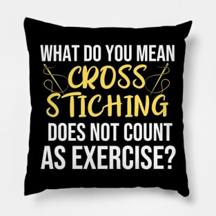 Funny Cross Stitching Pillow