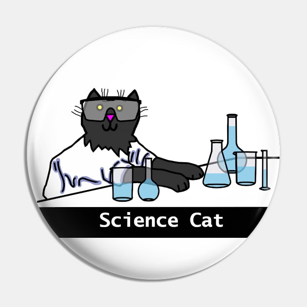 Science Cat Pin by ellenhenryart