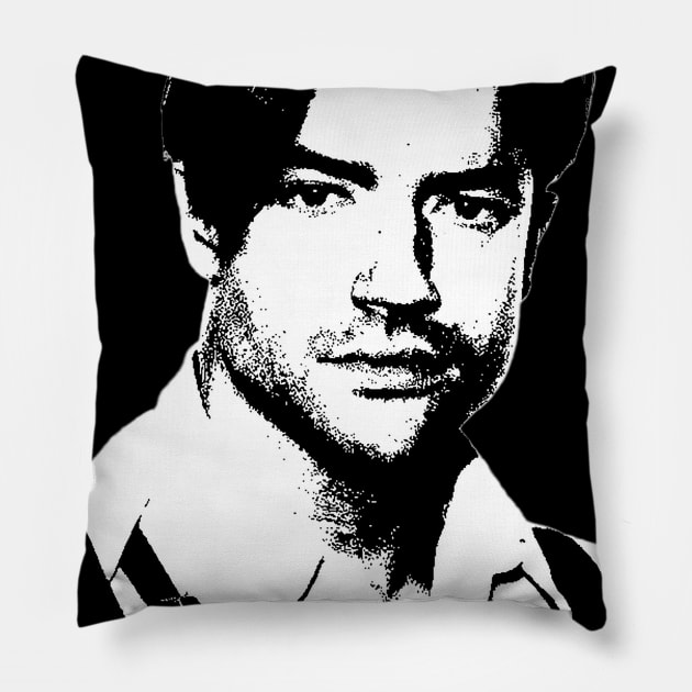 brendan fraser portrait Pillow by phatvo