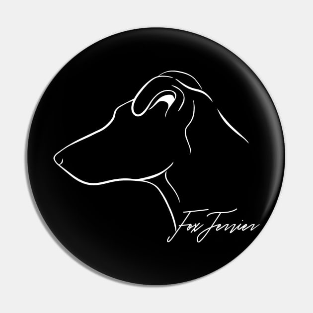 Proud Smooth Fox Terrier profile dog lover gift Pin by wilsigns