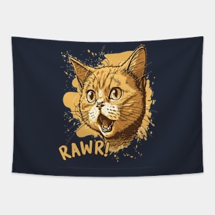 Rawr Cat Tapestry