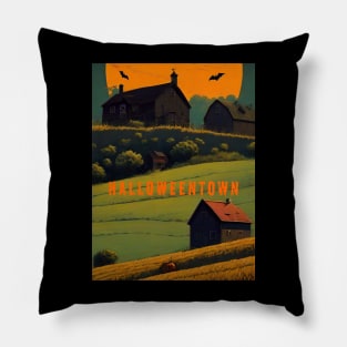 Halloweentown sticker Pillow