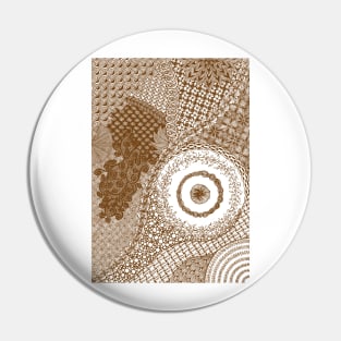 Zentangle - Sepia Lace Pin