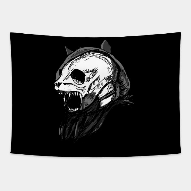 Panda Skull Tapestry by DeathAnarchy