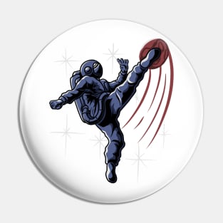 Astronaut Football Pin