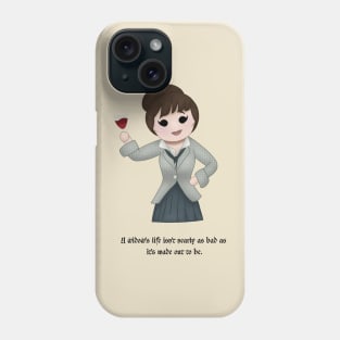 Mary Bonnet Quote Chibi Phone Case