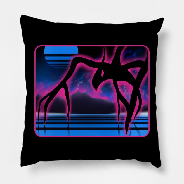 The Mind Flayer 80's poster Pillow by Anilia