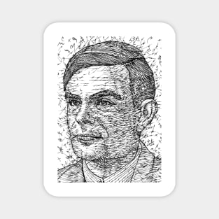 ALAN TURING ink portrait .1 Magnet