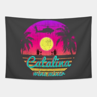 catalina setting sun vintage Tapestry