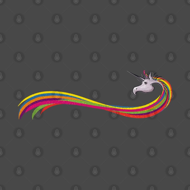 Rainbow Long hair Unicorn. by TAVANDA