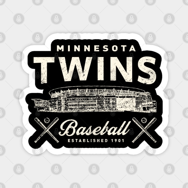 Minnesota Twins Stadium by Buck Tee Original Magnet by Buck Tee