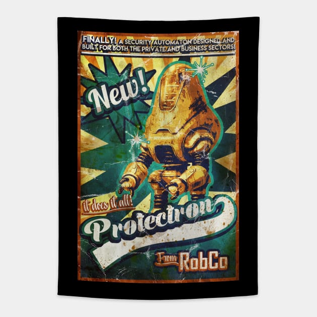 Protectron Ad Tapestry by ebbdesign