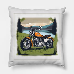 Classic Motorcycle Pillow