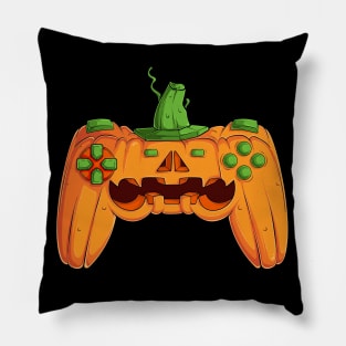 Video Games Gaming Gamer Halloween Pumpkin Controller Pillow